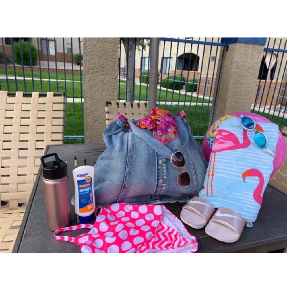 Denim purse or beach bag